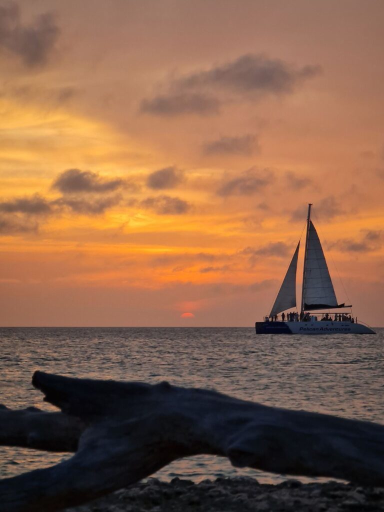 Aruba — Catamaran Sailing at Sunset — 2023